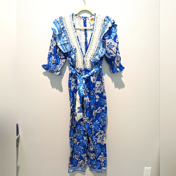FARM Rio Pants - Farm Rio Full of Flowers Jumpsuit